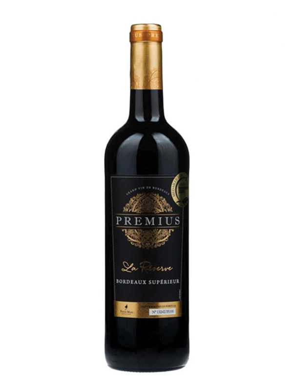 Rượu vang nhập khẩu dưới 500 nghìn tại Vũng Tàu: 7 chai Rượu Vang Pháp Premius La Réserve Bordeaux Supérieur 2019