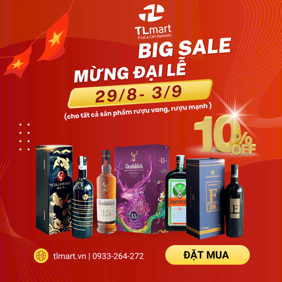 Khuyến mãi rượu 2/9 tại Vũng Tàu: Giảm 10% rượu vang và rượu mạnh nhập khẩu Khuyến mãi rượu 2/9 tại Vũng Tàu: Giảm 10% rượu vang và rượu mạnh nhập khẩu