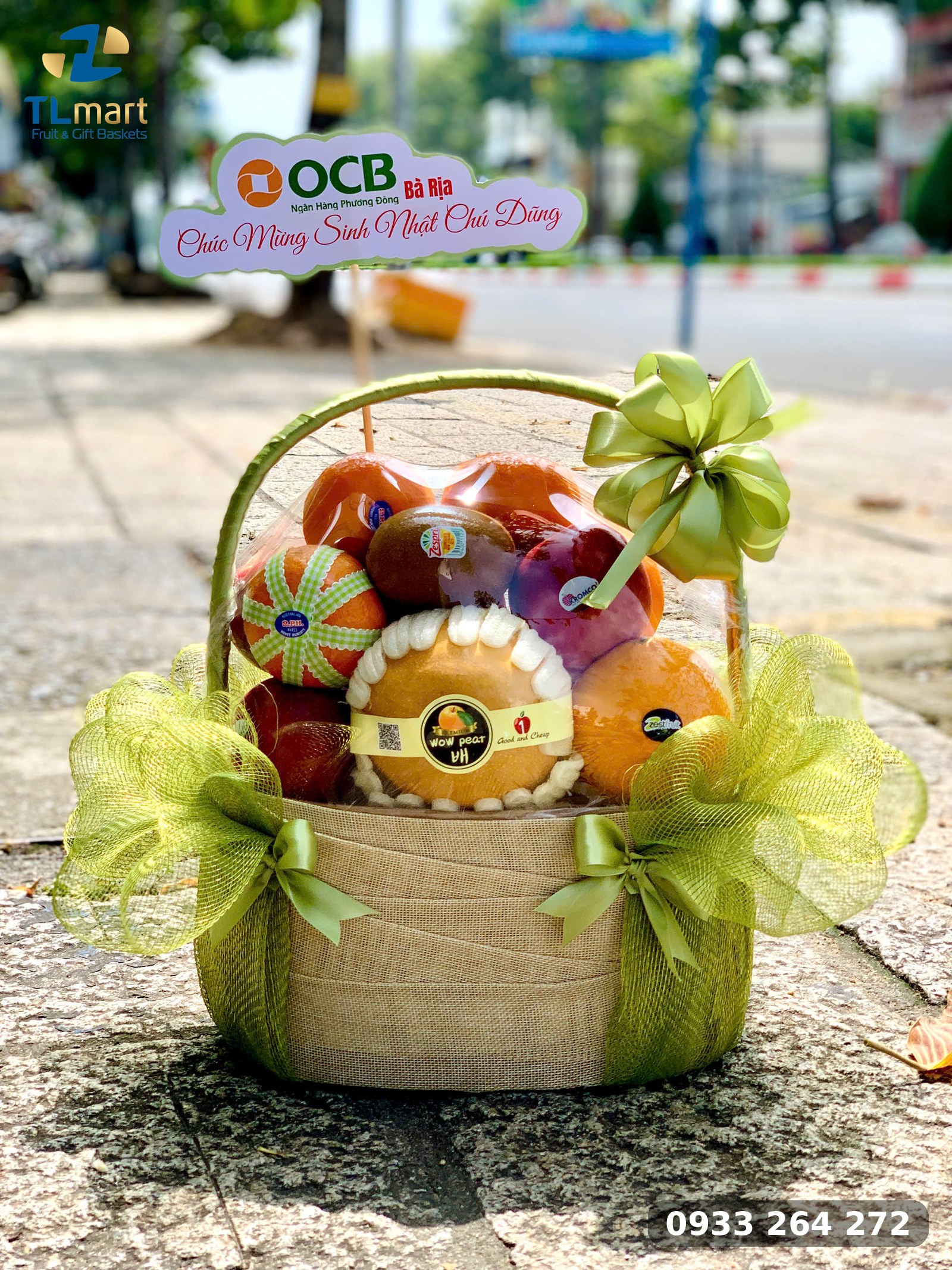 Giỏ Trái Cây Cảm Ơn Khách Hàng Tại Vũng Tàu | TL Mart giỏ trái cây cảm ơn khách hàng tại Vũng Tàu trang trọng