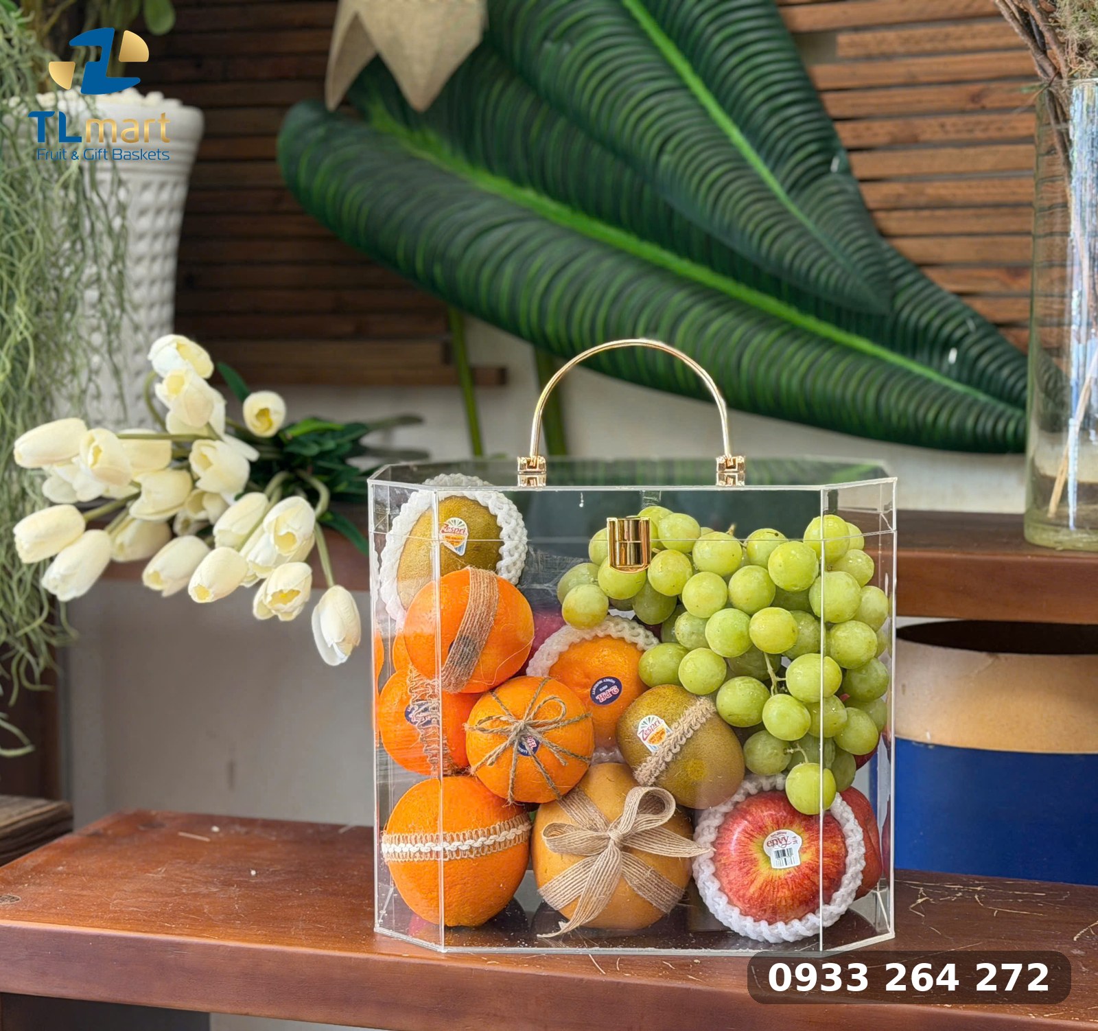 Giỏ Trái Cây Sinh Nhật Cao Cấp Tại Vũng Tàu | TL Mart Hộp mica giỏ trái cây sinh nhật cao cấp tại Vũng Tàu