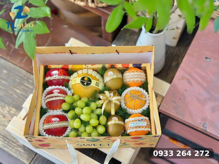 hộp trái cây nhập khẩu làm quà sinh nhật tại Vũng Tàu hộp Sweet sang trọng