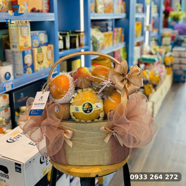 Quà 20/10 cho khách hàng doanh nghiệp tại Vũng Tàu – giỏ trái cây trang trọng